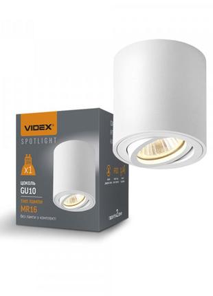 Світильник videx під лампу gu10 накладний білий vl-spf12a-w