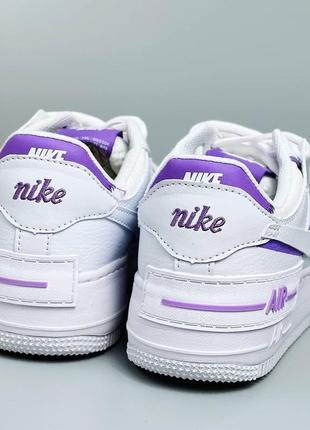 Жіночі кросівки nike air force shadow white - violet5 фото