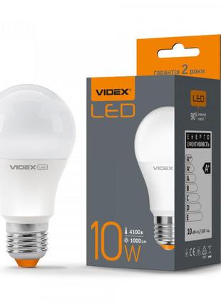 Led лампа videx  a60e 10w e27 4100k