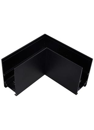 Кут трекової магнітної рейки накладний  горизонтальний чорний