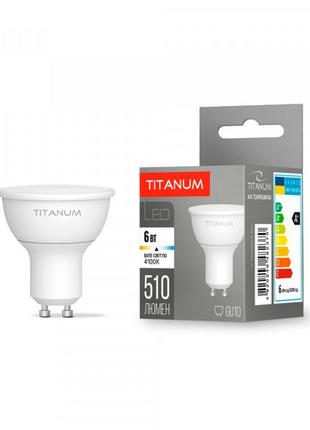 Led лампа titanum mr16 6w gu10 4100k