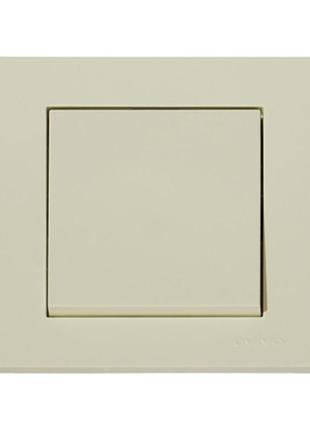 Вимикач 1-клавішний кремовий grano