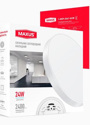 Світильник світлодіодний 1-msp-2441-slw maxus sp ceiling 24w 4100k circle slim white