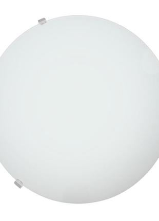 Светильник потолочный стеклянный круглый декора 23120 классик d200 1x60вт белый, .