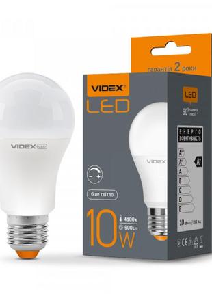 Led лампа videx  a60ed 10w e27 4100k дімерна