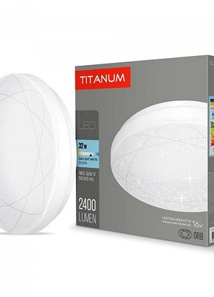 Led світильник настінно-стельовий titanum 32w 5000k орбіта