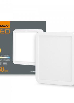 Светильник светодиодный накладной квадрат videx 12w 5000k white