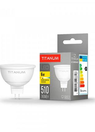 Led лампа titanum mr16 6w gu5.3 3000k