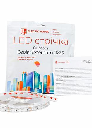 Led стрічка 18вт 24 в 2835 240 діодів 100лм/вт нейтральний білий 4500k (серія externum), гарантія 3 роки