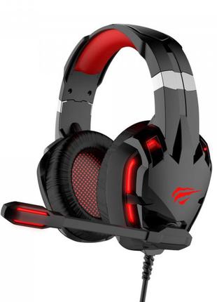 Ігрові навушники з мікрофоном havit hv-h2001u black/red