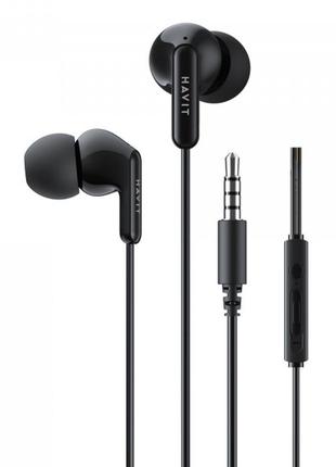 Навушники з мікрофоном havit hv-e335p black