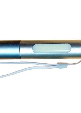 Ліхтарик з боковим світлом та акумулятором сірий