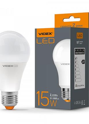Led лампа videx  a65e 15w e27 4100k