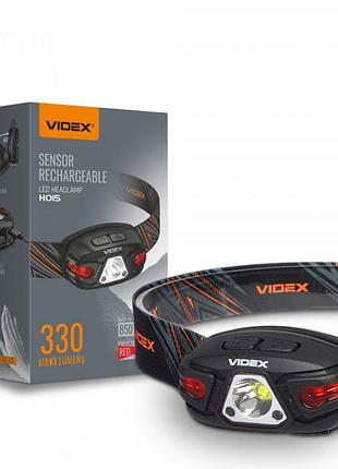 Налобный светодиодный фонарик videx vlf-h015 330lm 5000k