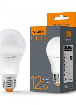 Led лампа videx  a60e 12w e27 4100k