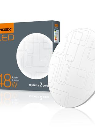 Led світильник настінно-стельовий videx 48w 4100k прямокутники