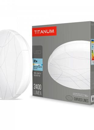 Led світильник настінно-стельовий titanum 32w 5000k криві лінії