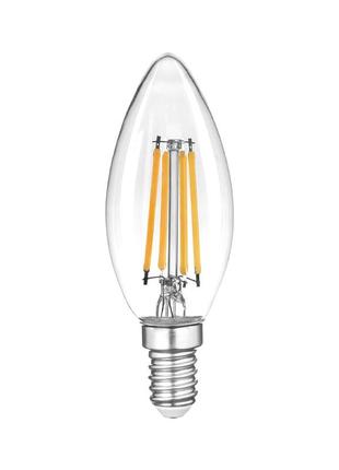 Лампа led filament с37 6w e14 4000k violux