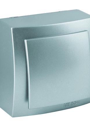 Вимикач nilson themis срібло 1кл