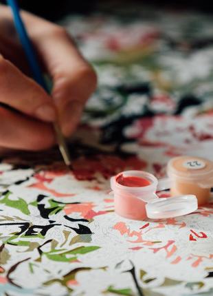 Премиум картина по номерам "нежные пионы в стеклянной вазе" раскраски по цифрам. 40*50...