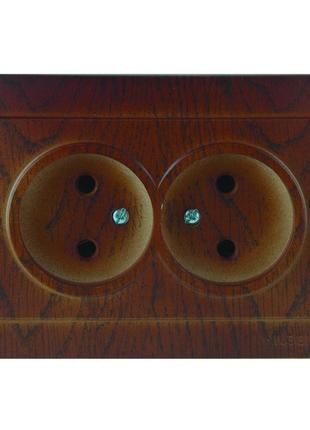 Розетка nilson touran горіх 2-на без заземлення