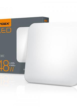 Led світильник настінно-стельовий квадрат videx 48w 4100k матовий