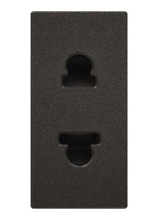 Розетка zenit антрацит 1-на без заземлення 1 мод.