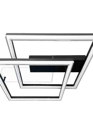 Світильник led smart brioni-s+пульт 84w 3000-5000k ip20 квідрат біло-чорний violux