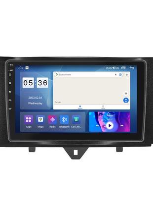 Штатная магнитола lesko для smart fortwo 452 2011-2017 экран 9" 2/32gb carplay 4g wi-fi gps prime смарт форту