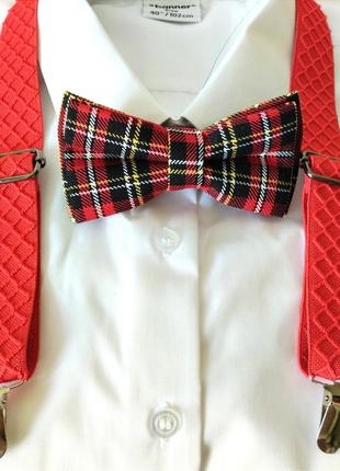 Метелик чоловічий. галстук бабочка с принтом " клетка шотландская"4 фото