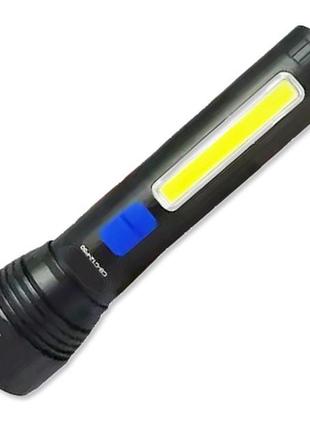 Ліхтар ручний акумуляторний cb-c12-p50-cob, ручний ліхтарик led, водонепроникний ліхтар|топ ціна|4 фото