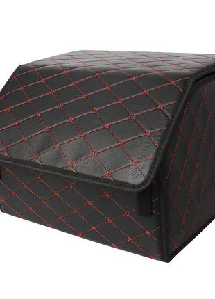 Автомобильный органайзер zwx-002 black-red компактный вместительный два отдела для хранения на липучке с|топ