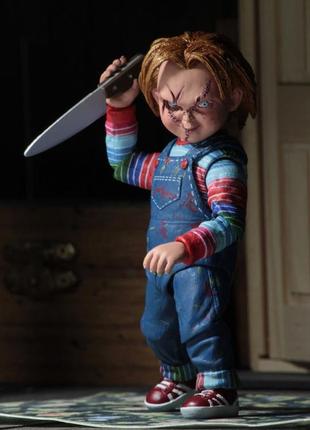 Neca кукла чаки. фигурка из фильма чаки. игрушка chucky. чаки с сменными аксессуарами 10 см|топ ціна|
