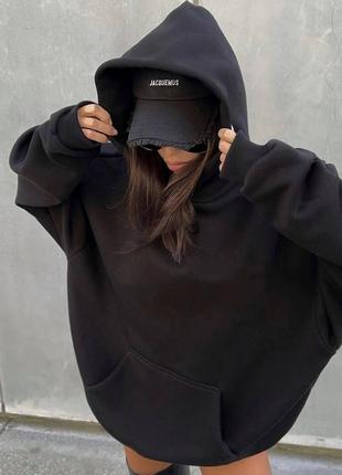 Крутезна тепла худі оверсайз 👍 худі на флісі 🖤