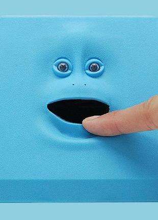 Копилка жующая монеты синяя. копилка поедающая монеты facebank. копилка фейсбанк синего цвета|топ ціна|