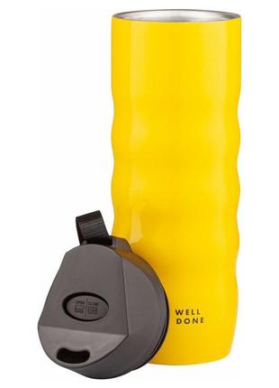 Термокухоль well done wd-7084y вакуумний 480 мл, термос для питної води, якісний термос для дому|топ ціна|