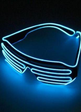 Светодиодные led el очки 🛍di-live🛍 очки для вечеринок, пати. синие|топ ціна|