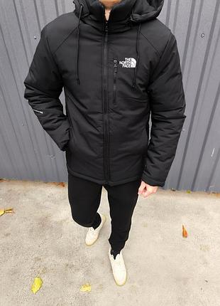 Зимняя куртка the north face 700 черная (рефлектив)