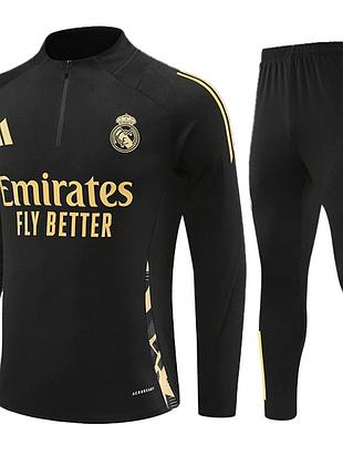 Детский футбольный костюм реал мадрид adidas 2024-2025 training black (3621)