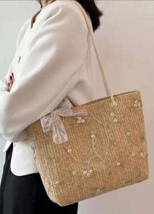 Летняя пляжная женская сумка