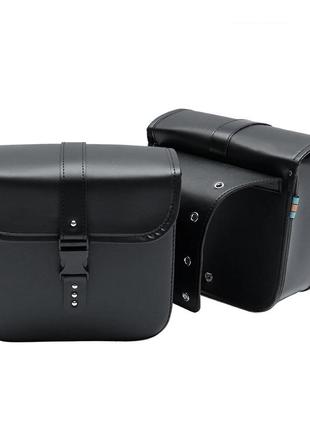 Сумка для мотоцикла 🛍di-live🛍 2 шт. мотосумка черного цвета 26х11,5х24 см. сумка мотоциклетная черная|топ
