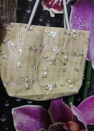 Летняя пляжная женская сумка