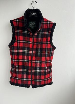 Woolrich стильный шерстяной жилет на шорпе, s