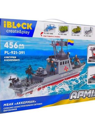 Конструктор детский армия мбак "аккерман" iblock pl-921-391, 456 деталей