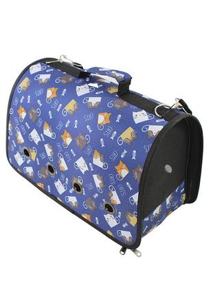 Сумка-переноска для котів і собак taotaopets 246610 m blue kats|топ ціна|