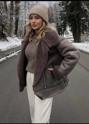 Дубленка в стиле zara.