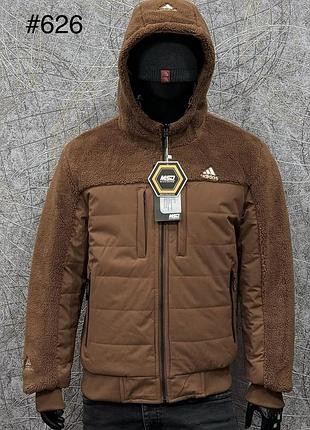 Мужская комбинированая двухсторонняя куртка adidas размеры 50,52,54,56