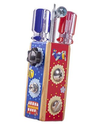 Детская развивающая игрушка бизиборд dw-063 деревянная отвертка многофункциональная|топ ціна|