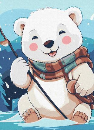 Картина по номерам "зимняя рыбалка" kho6533 30х30 см