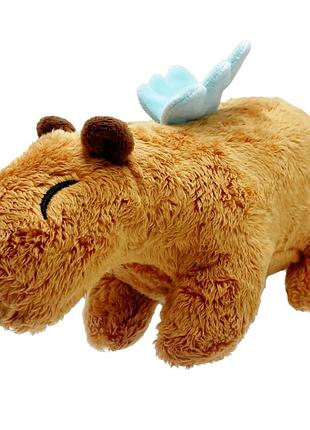 Мягкая игрушка "капибара" kpbr-3 с маленькими крыльями 21 см